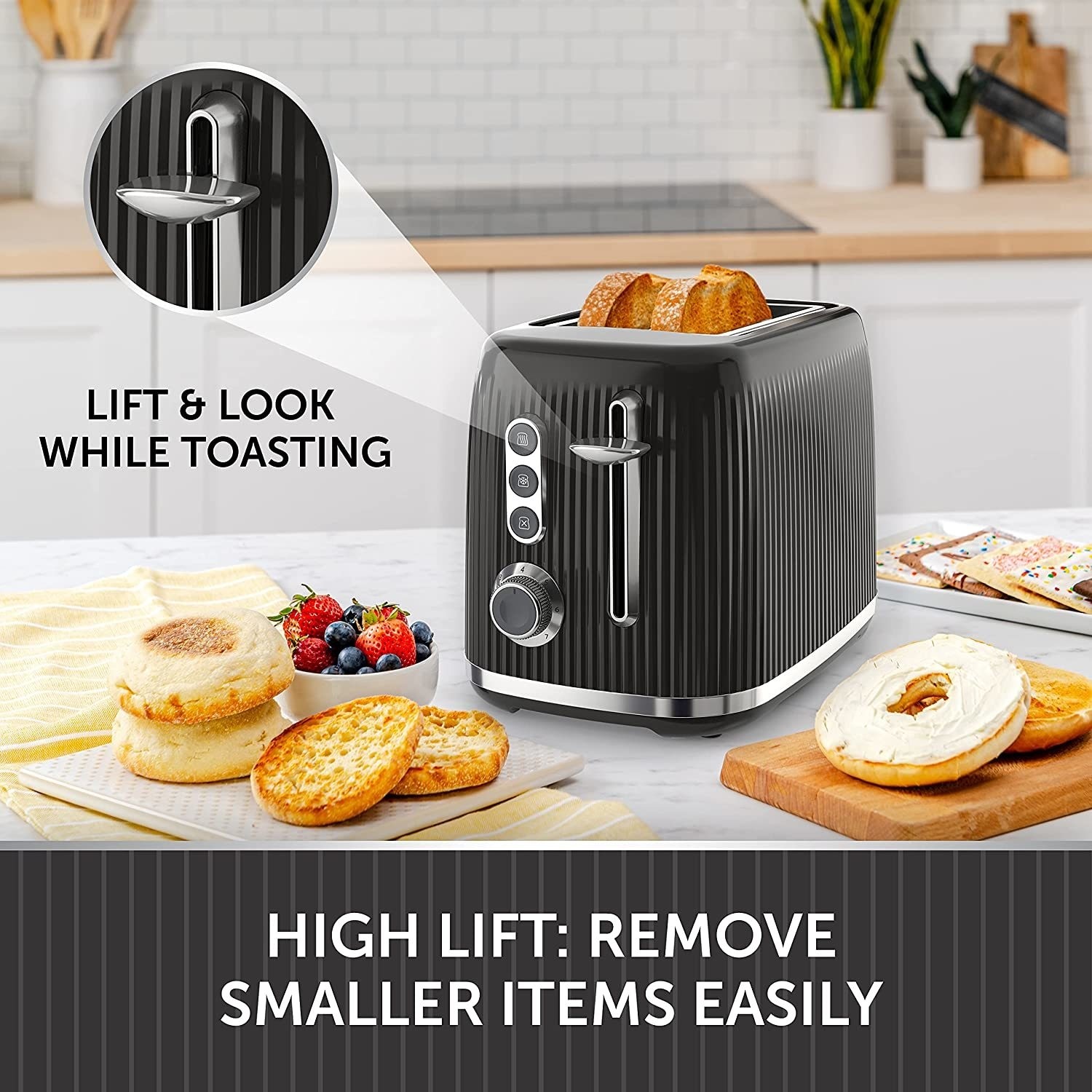 Breville Bold 2 Slice Toaster Black VTR00101 Appliances Direct