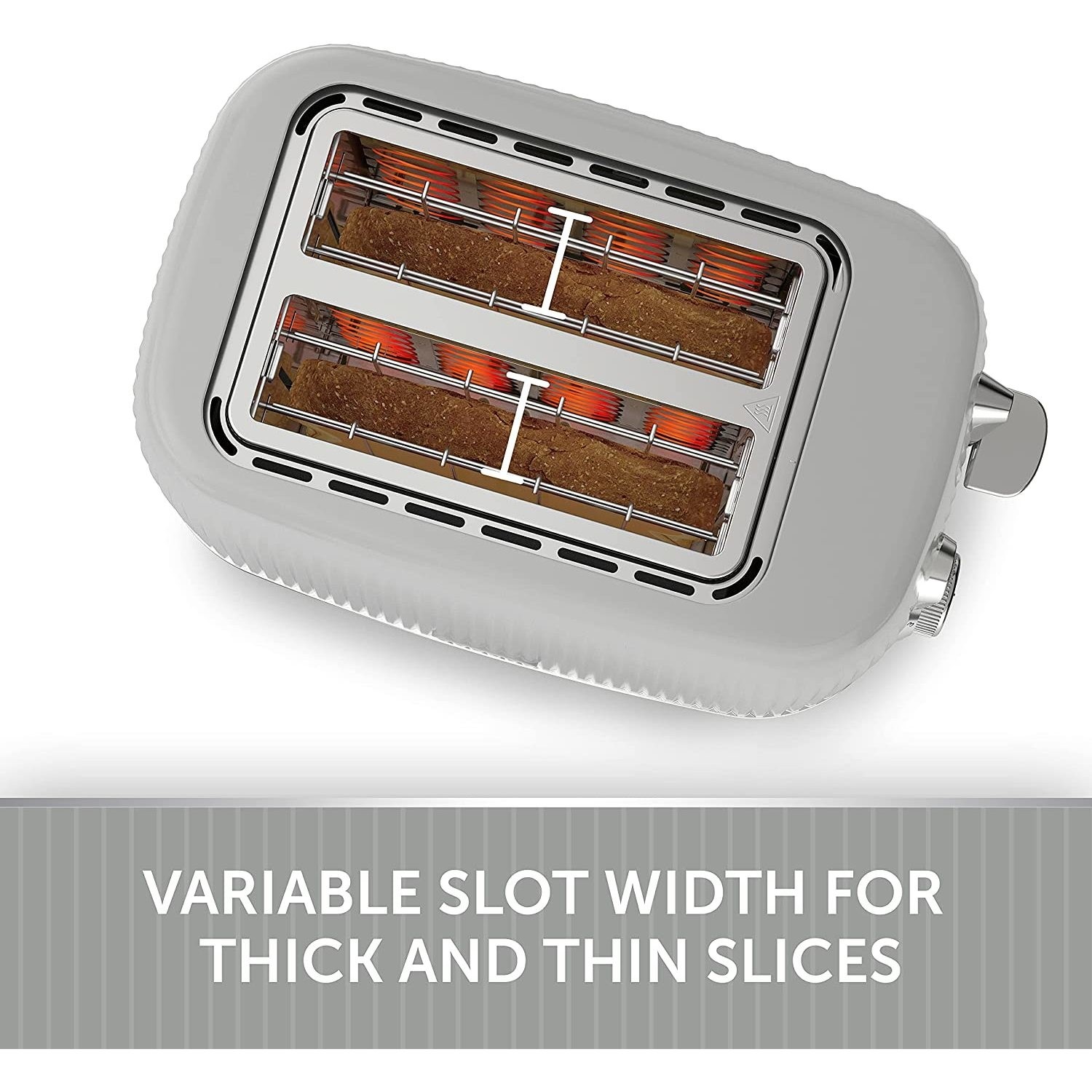 Breville Bold 2 Slice Toaster Grey VTR002 Appliances Direct