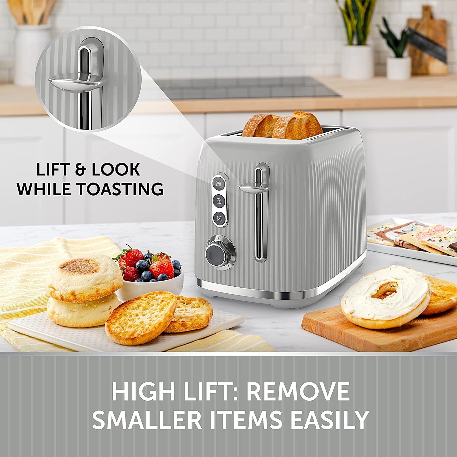 Breville Bold 2 Slice Toaster Grey VTR002 Appliances Direct