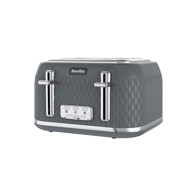Breville Curve 4 Slice Toaster Grey VTR013 Appliances Direct