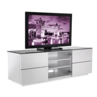 UKCF London Gloss White TV Cabinet - Up to 60 Inch - FULLY ASSEMBLED