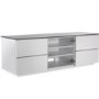UKCF London Gloss White TV Cabinet - Up to 60 Inch - FULLY ASSEMBLED