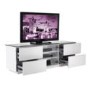 UKCF London Gloss White TV Cabinet - Up to 60 Inch - FULLY ASSEMBLED
