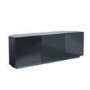 UKCF Milan Gloss Black Corner TV Cabinet - Up to 55 Inch - FULLY ASSEMBLED