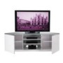 UKCF Milan Gloss White Corner TV Cabinet - Up to 55 Inch - FULLY ASSEMBLED