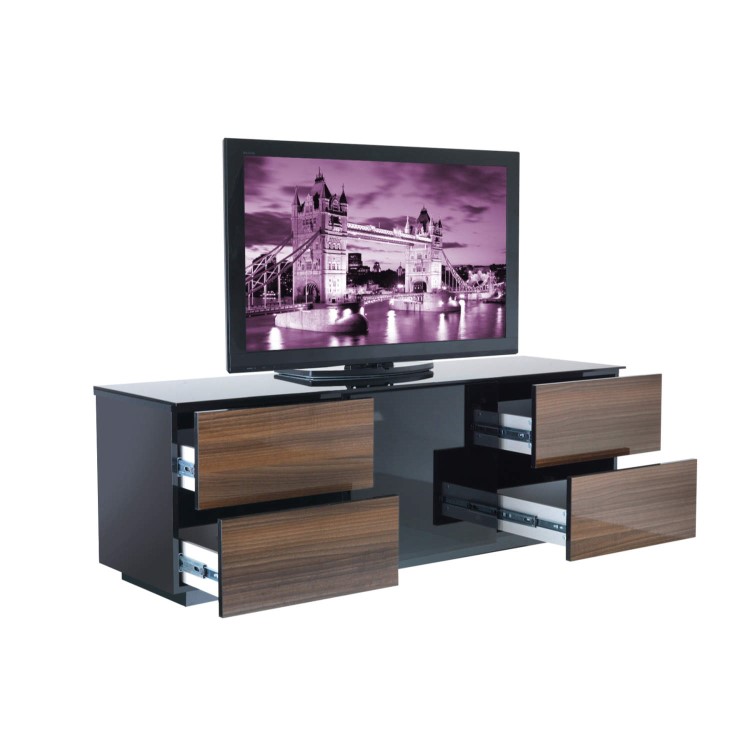 UKCF London Gloss Walnut TV Cabinet - Up to 60 Inch
