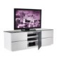 UKCF London Gloss White and Black TV Cabinet - Up to 60 Inch