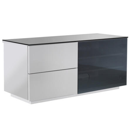Paris Gloss Black TV Cabinet 110x50x45mm 2 drawers Side Cupboards with hidden Shelves Up to 42 Inch 