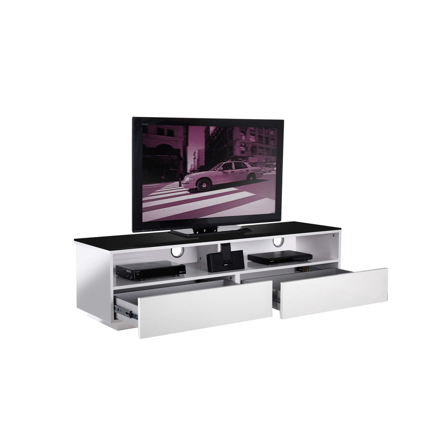 UKCF New York Gloss White and Black TV Up to 55 Inch VTS_0590