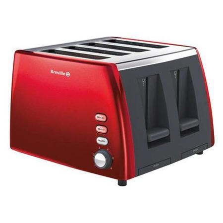Breville VTT465 M/Carlo Slice Toaster Red SS Appliances Direct