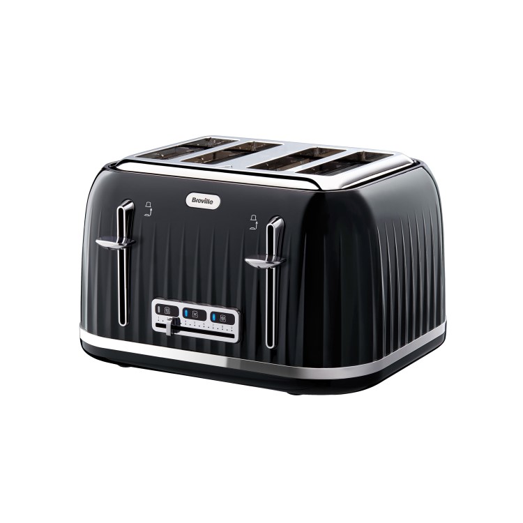 GRADE A1 - Breville VTT476 Impressions 4 Slice Toaster - Black