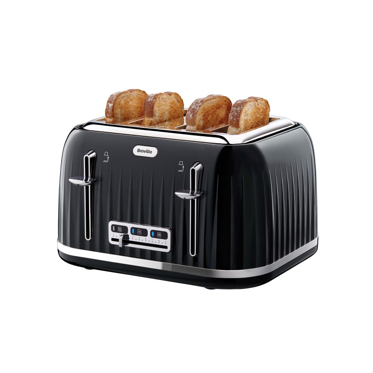 GRADE A1 - Breville VTT476 Impressions 4 Slice Toaster - Black