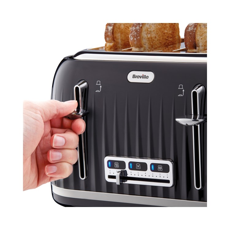 GRADE A1 - Breville VTT476 Impressions 4 Slice Toaster - Black