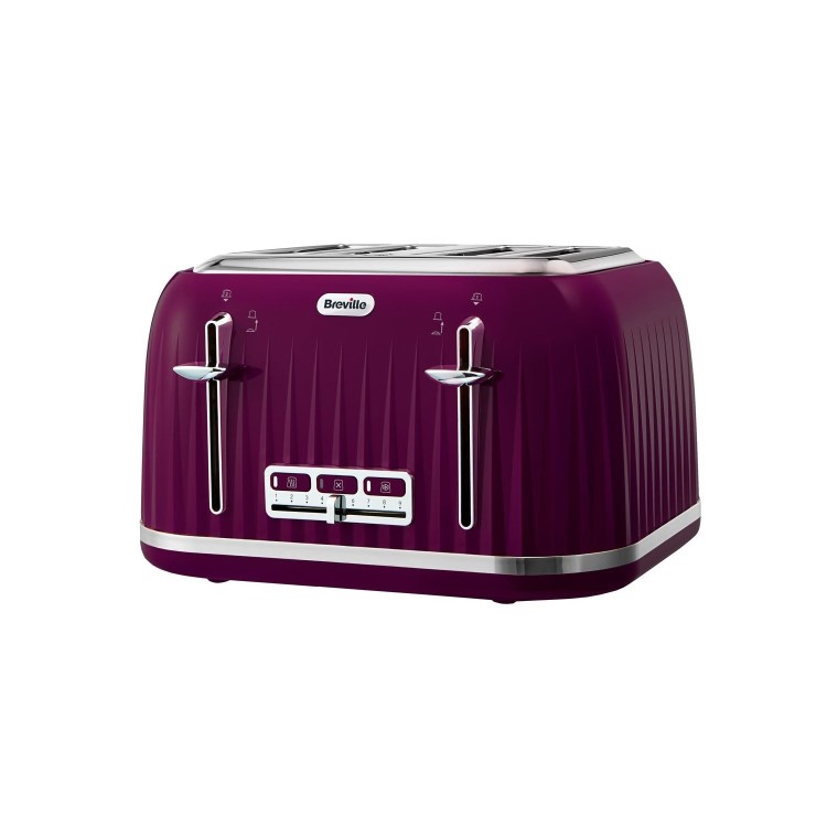 Breville VTT634 Impressions Textured 4 Slice Toaster - Purple