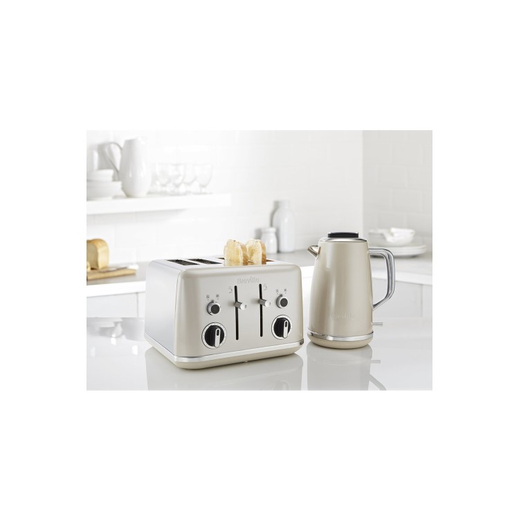 Breville VTT851 Lustra Four Slice Toaster - Shimmer Cream