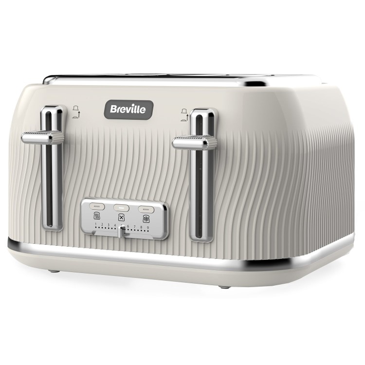 Breville VTT891 Flow 4 Slice Toaster - Cream