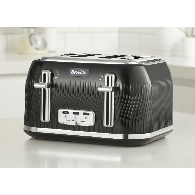 Refurbished Breville VTT892 Flow Collection 4-slice Toaster Storm Grey
