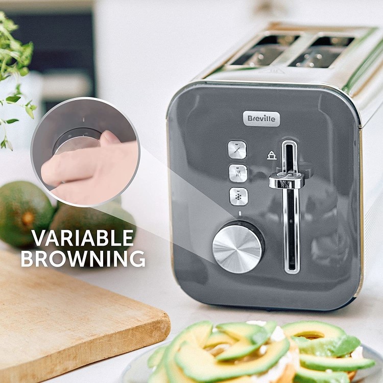 Breville High Gloss 2 Slice Toaster - Grey
