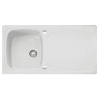 Leisure Sinks VUN9501WH UniLine Velstra 950x508 1.0 Bowl White