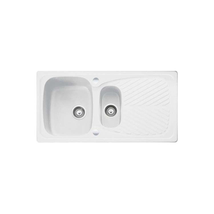 Leisure Sinks VUN9502WH UniLine Velstra 950x508 1.5 Bowl White