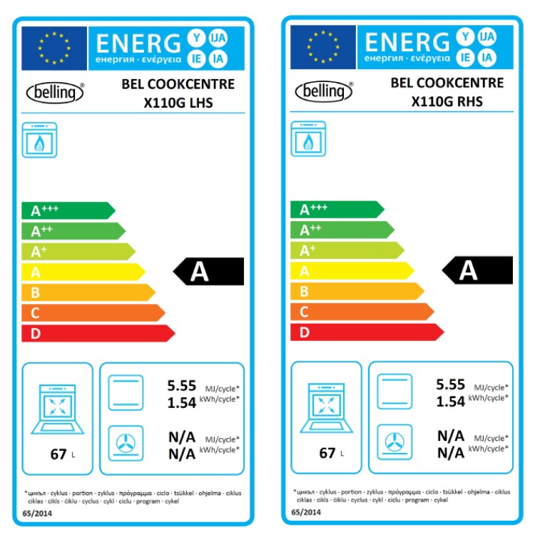 Belling Cookcentre X110G 110cm Gas Range Cooker - Black