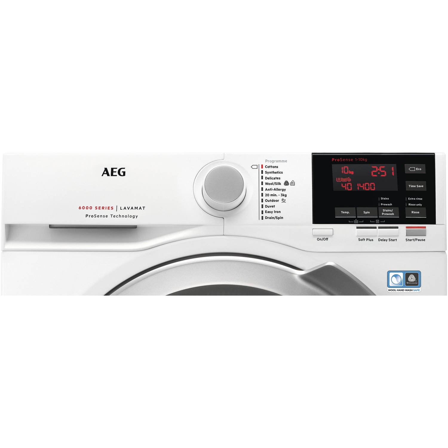 Aeg L6fbg142r 6000 Series 10kg 1400rpm Freestanding Washing Machine White Appliances Direct