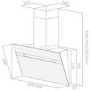 Elica ASCENT60BL Ascent Black Angled 60cm Chimney Cooker Hood