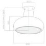 GRADE A2 - Elica PEARL-SS 80cm Ceiling Mounted Island Decorative Cooker Hood Stainless Steel