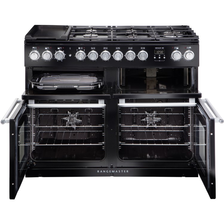Rangemaster Nexus SE 110cm Dual Fuel Range Cooker - Stainless Steel & Chrome