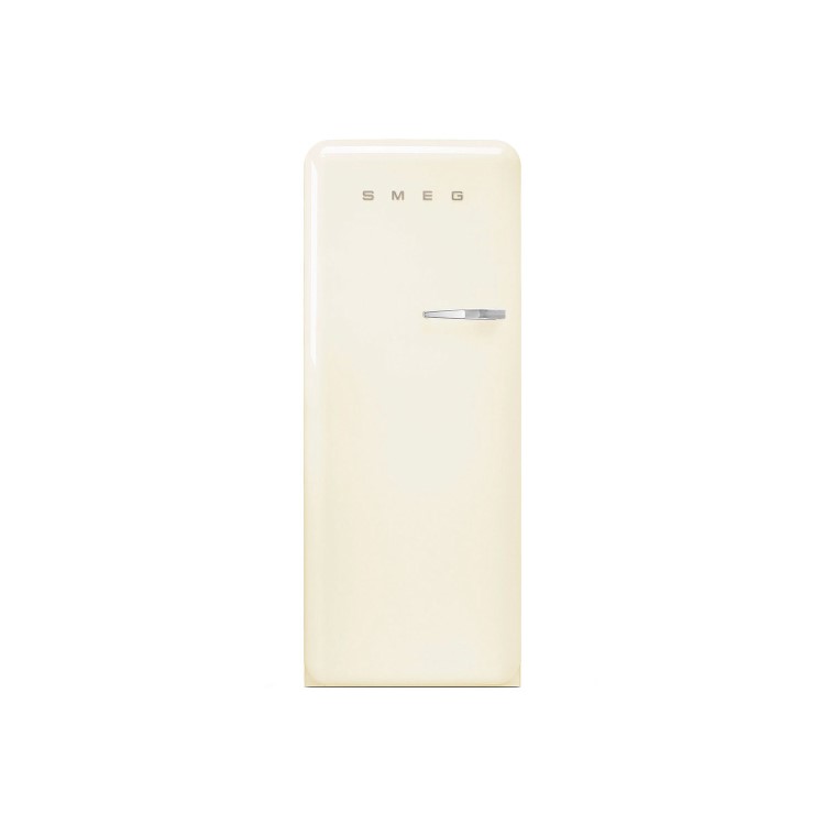 Smeg FAB28LCR3UK Fifities Style Left Hand Hinge Freestanding Fridge With Ice Box - Cream
