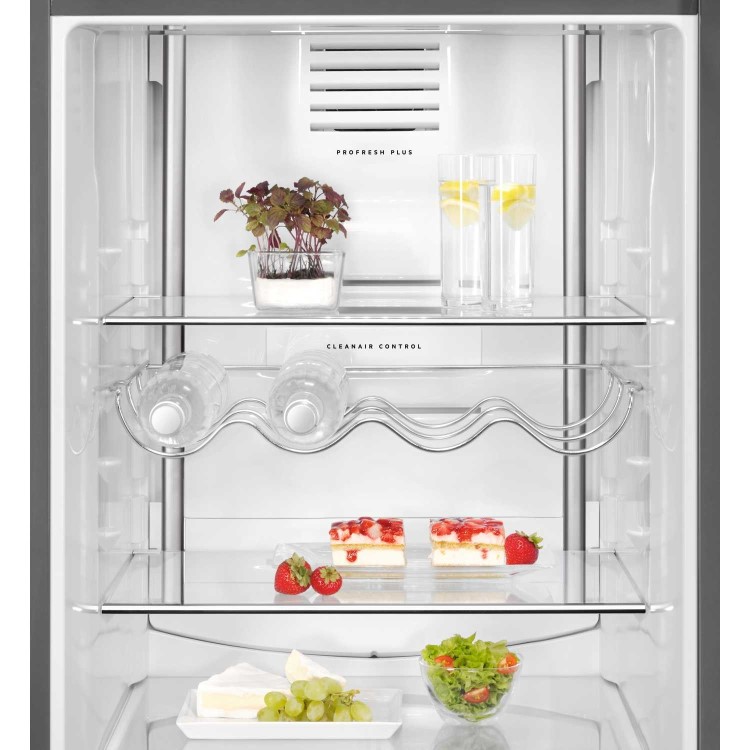 AEG RCB53724VX Frost Free Freestanding Fridge Freezer - Silver + Antifingerprint Stainless Steel Doors