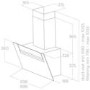 Elica Sheen 90cm Angled Cooker Hood - White Glass
