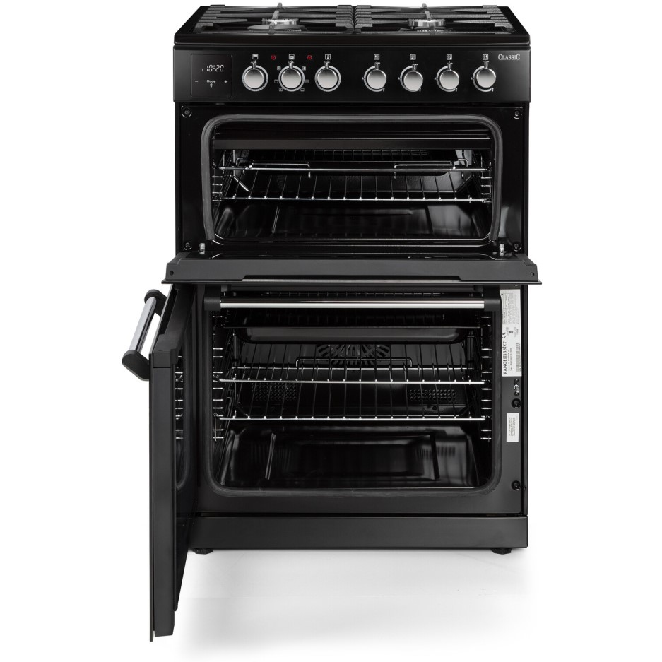 Rangemaster Classic 60cm Dual Fuel Cooker Black CLA60DFFBLC