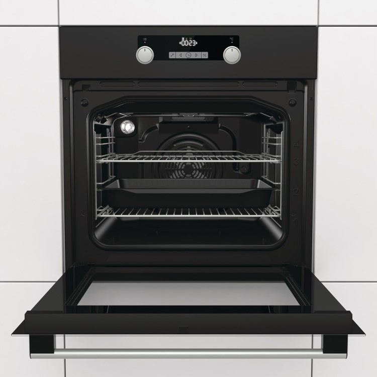 GRADE A2 - Hisense O521ABUK Electric Built-in Single Oven With Steam Cleaning - Black