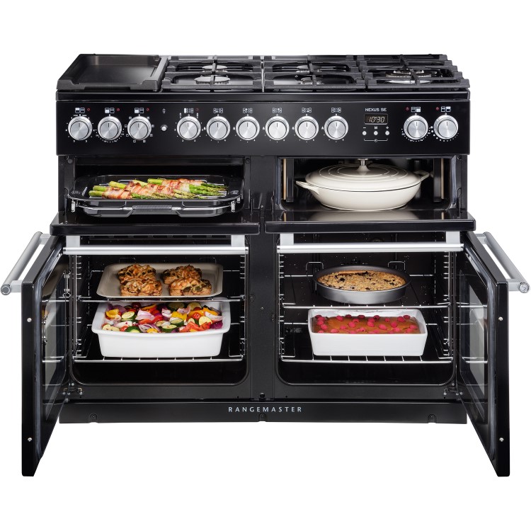 Rangemaster Nexus SE 110cm Dual Fuel Range Cooker - Stainless Steel & Chrome