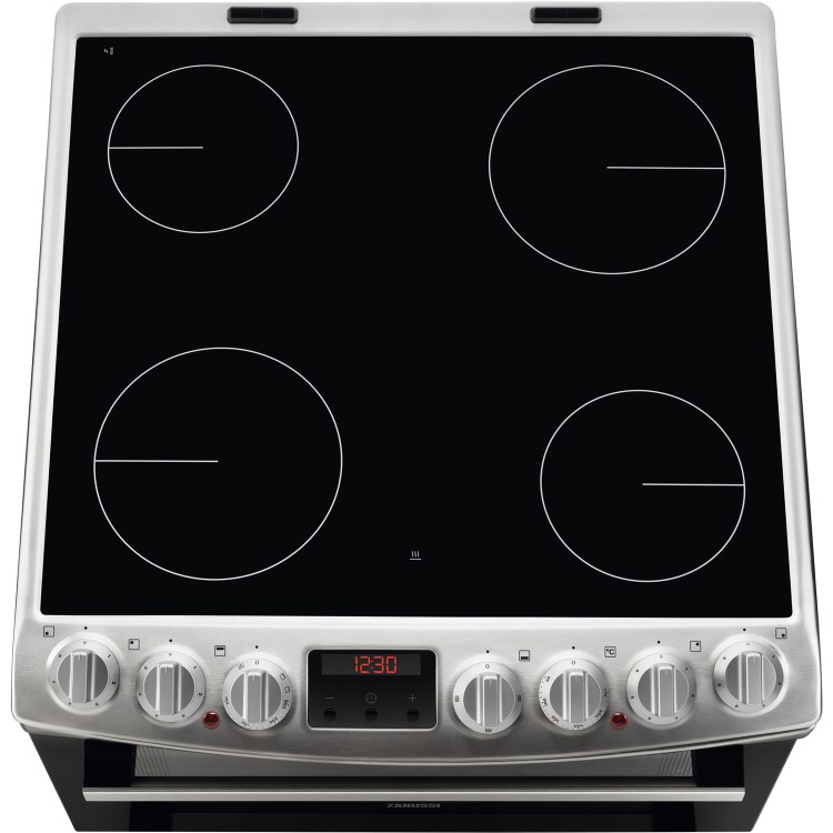 GRADE A2 - Zanussi ZCV69350XA 60cm Double Oven Electric Cooker With Ceramic Hob - Stainless Steel