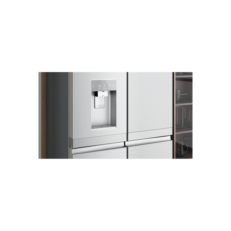 GRADE A1 - Hotpoint HQ9IMO1L Four Door American Fridge Freezer WIth Water Dispenser - Stainless Steel Look