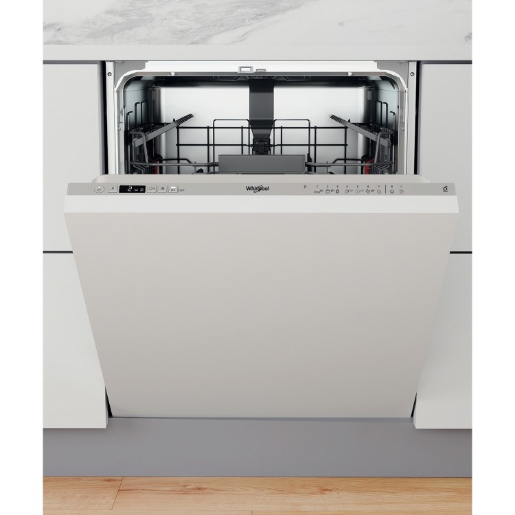 Whirlpool 6th Sense Integrated Dishwasher - Silver control panel