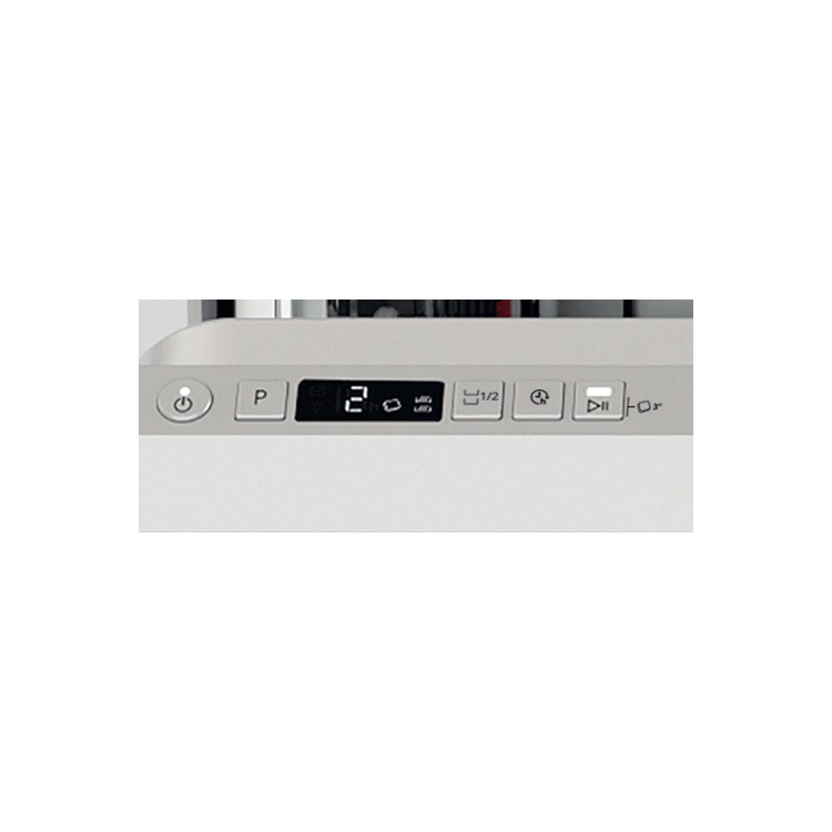 Whirlpool 6th Sense Integrated Dishwasher - Silver control panel