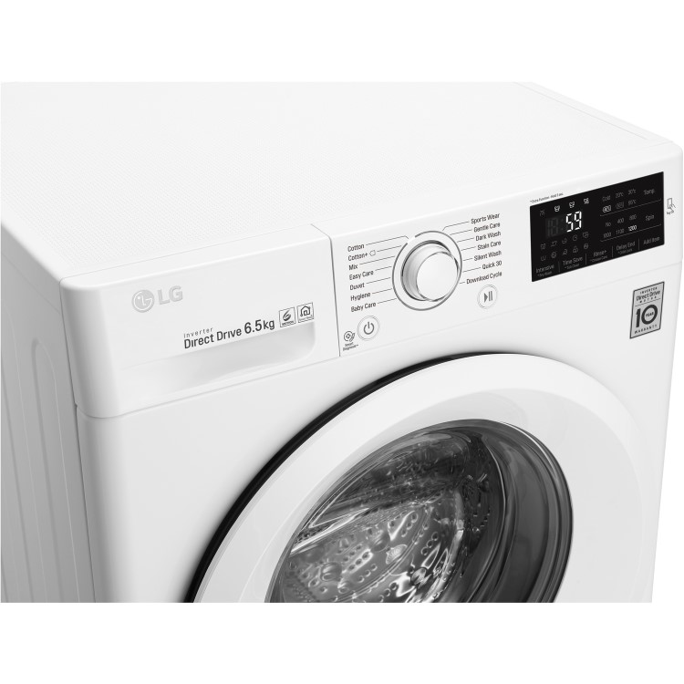 LG W3J5WN3W 6.5kg 1200rpm Freestanding Washing Machine - White