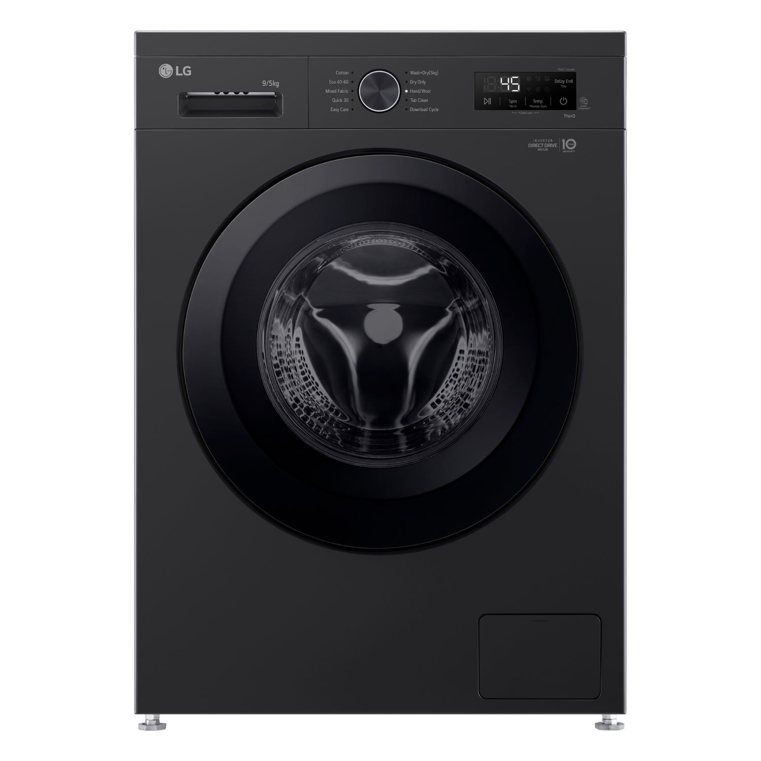 Lg Series 2 Direct Drive 9Kg/5Kg Washer Dryer Onyx  1400 Spin E|A Rated W4x1095nnk W4X1095NNK