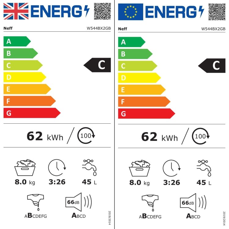 Neff 8kg 1400rpm Integrated Washing Machine - White
