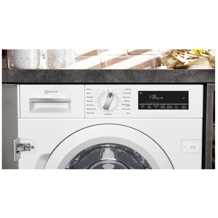 Neff 8kg 1400rpm Integrated Washing Machine - White