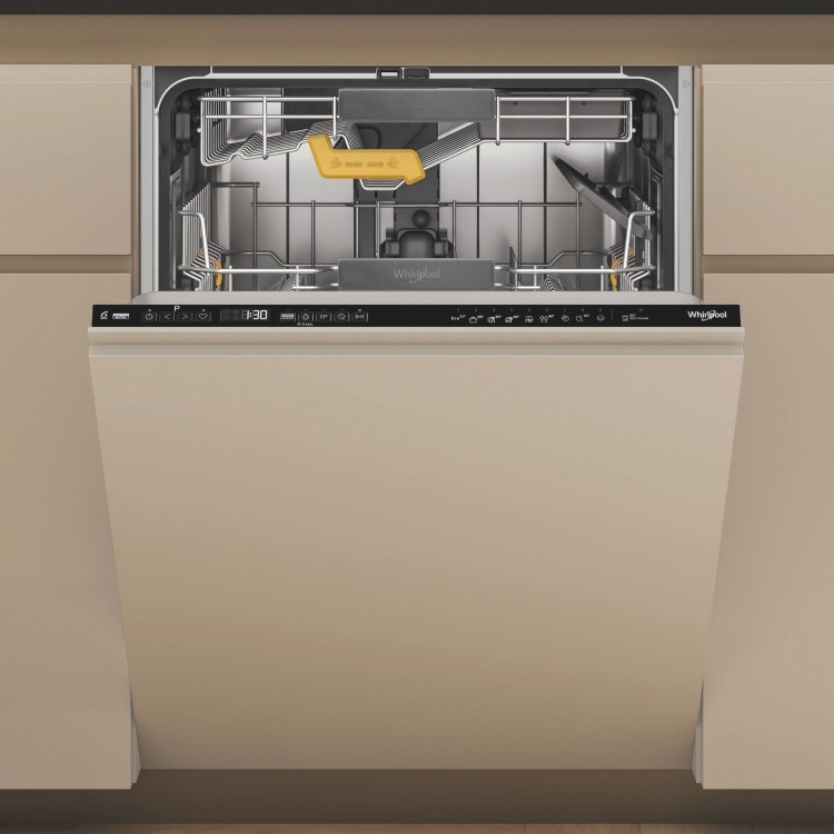 Whirlpool Integrated Dishwasher - B Rated Black control panel