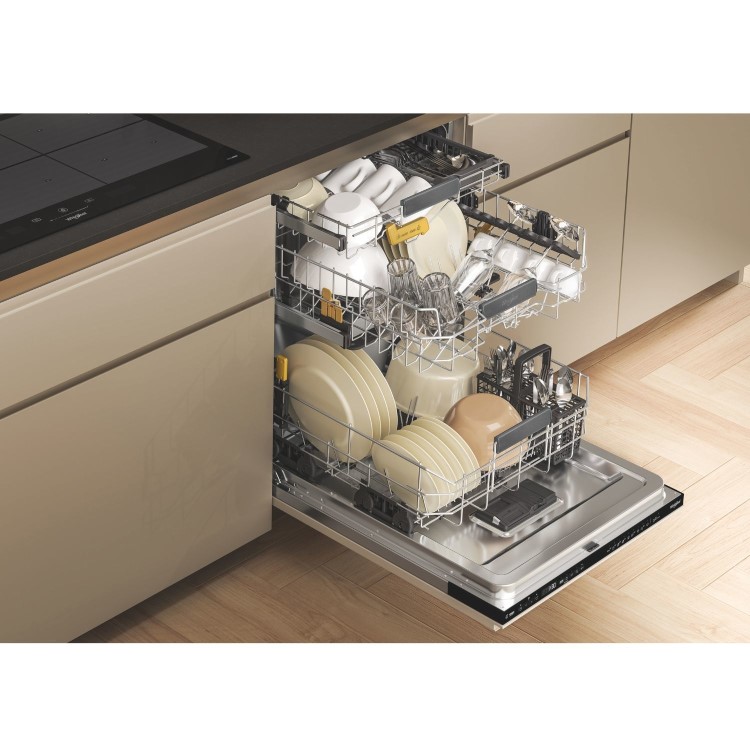 Whirlpool Integrated Dishwasher - B Rated Black control panel