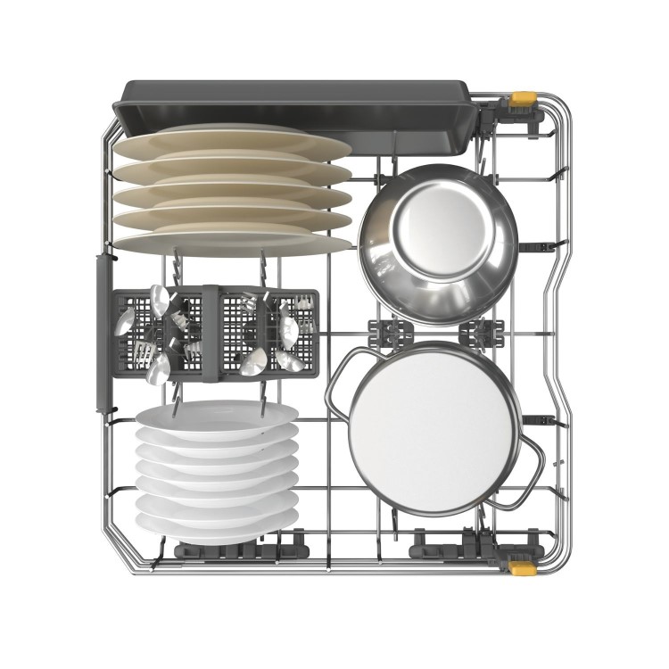 Whirlpool Integrated Dishwasher - 6th Sense PowerClean Pro B-Rated - Black control panel