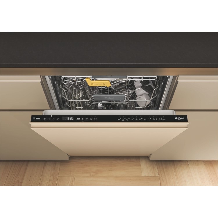 Whirlpool Integrated Dishwasher - B Rated Black control panel