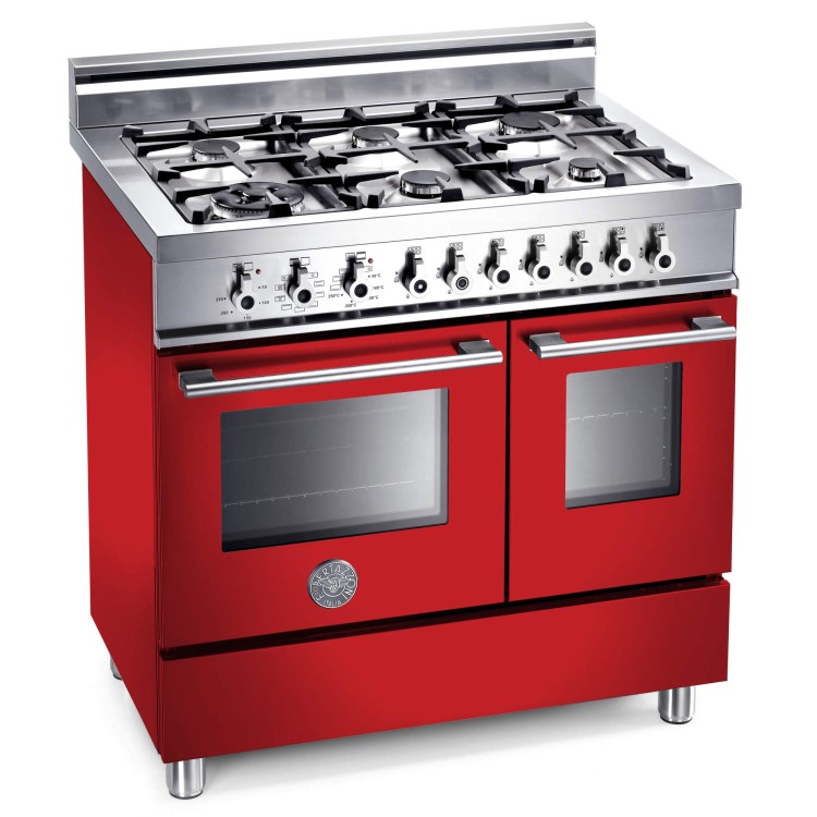 Bertazzoni W906MFERO Professional Series 90cm Dual Fuel Range Cooker - Red