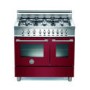 Bertazzoni W906MFEVI Professional Series 90cm Dual Fuel Range Cooker - Burgundy Red