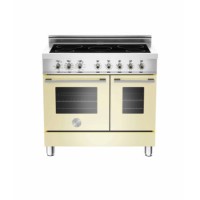 Bertazzoni W90INDMFECR Professional Series 90cm Electric Range Cooker With Induction Hob - Cream